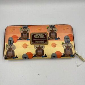 Loungefly Star Wars Zip Around Wallet Mandalorian Bantha Baby Yoda